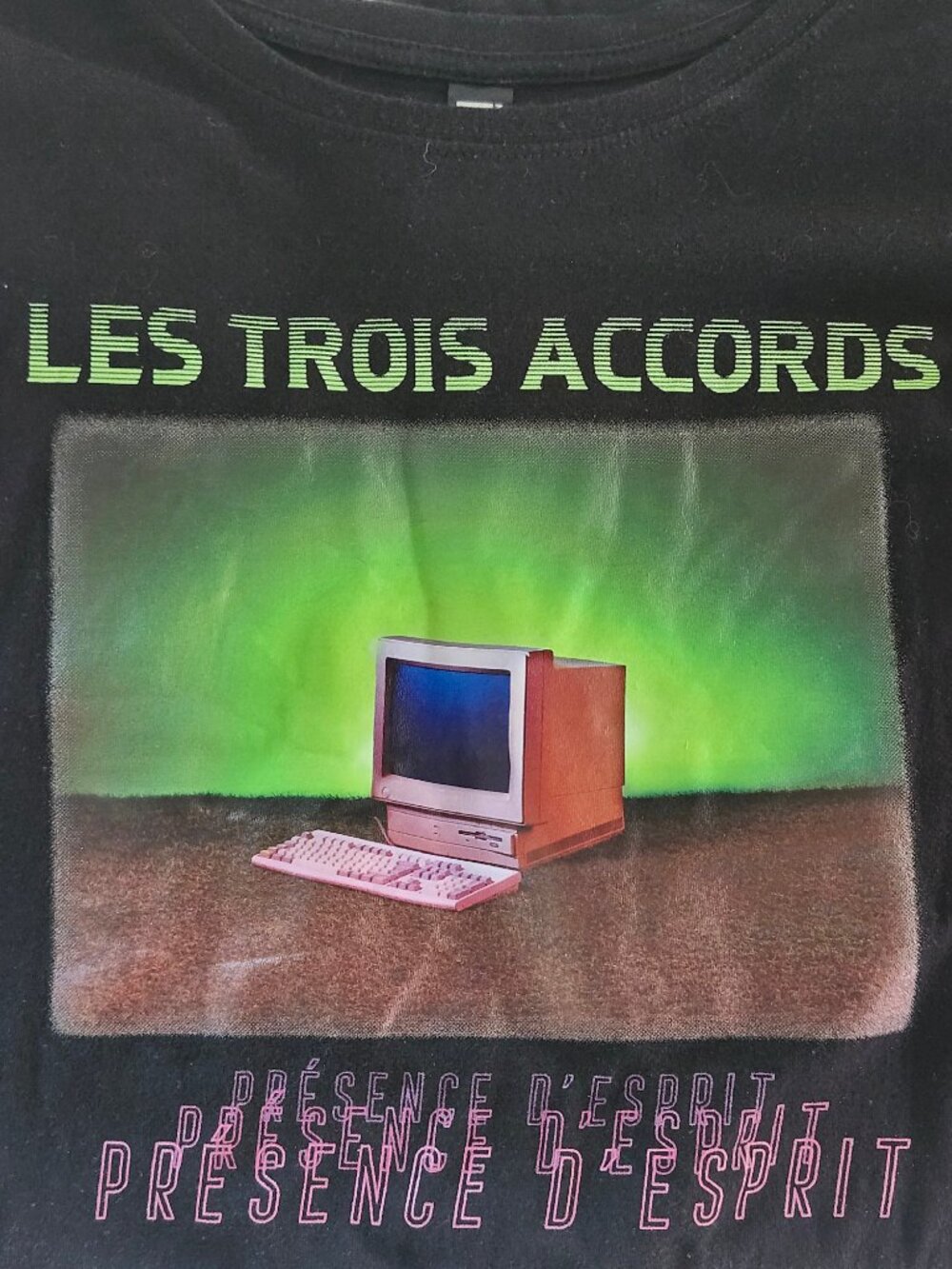 Les Trois Accords Présence d'esprit T-Shirt 3XL Black Graphic Band Tee